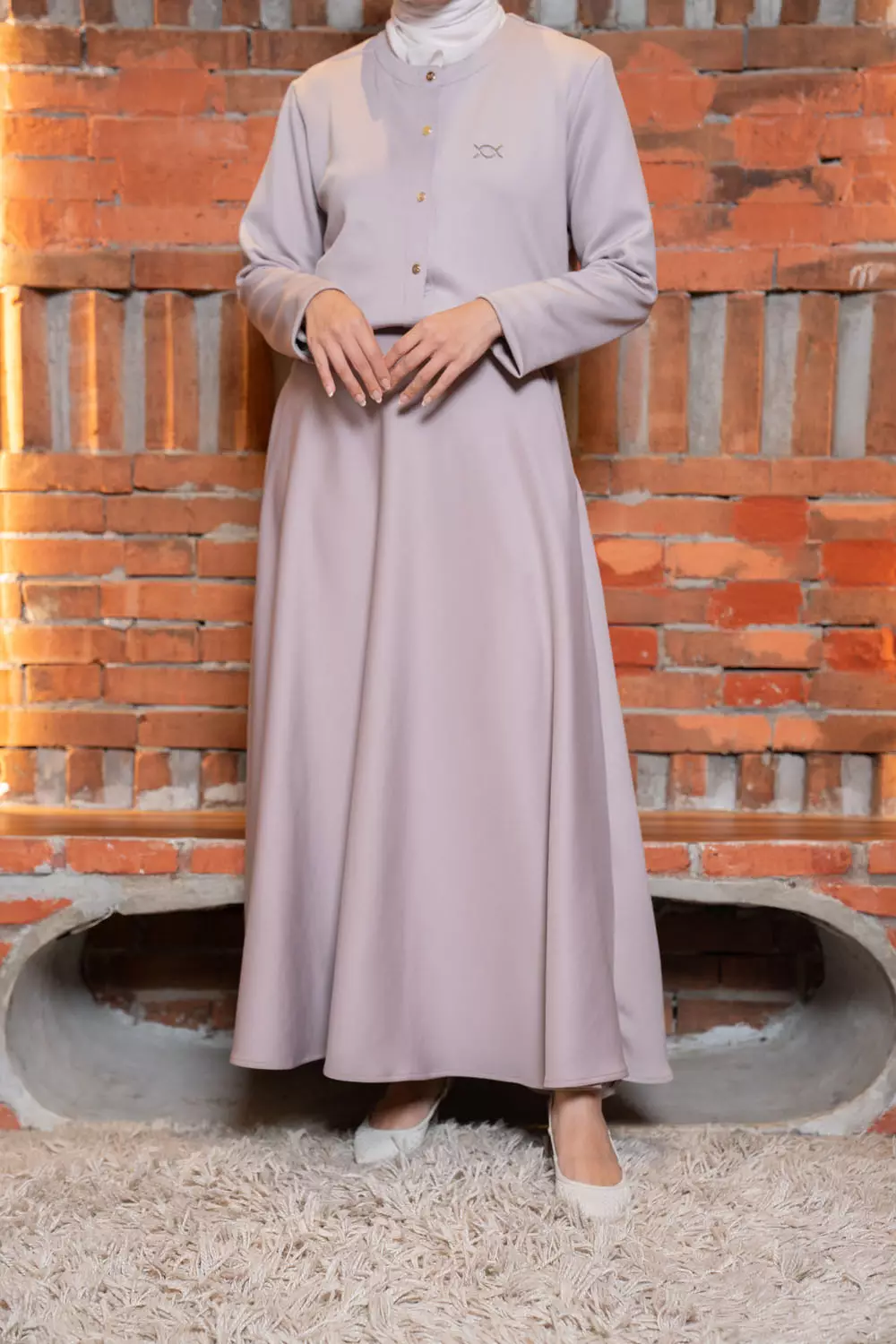Klamby - Villona Outer & Skirt Set Pumice Stone