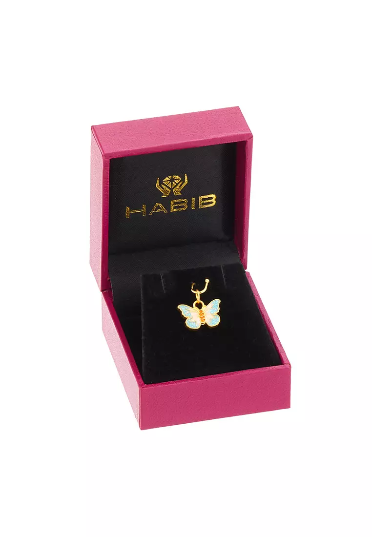 HABIB 999/24K Yellow Gold Pendant (Butterfly) 9GP01200525
