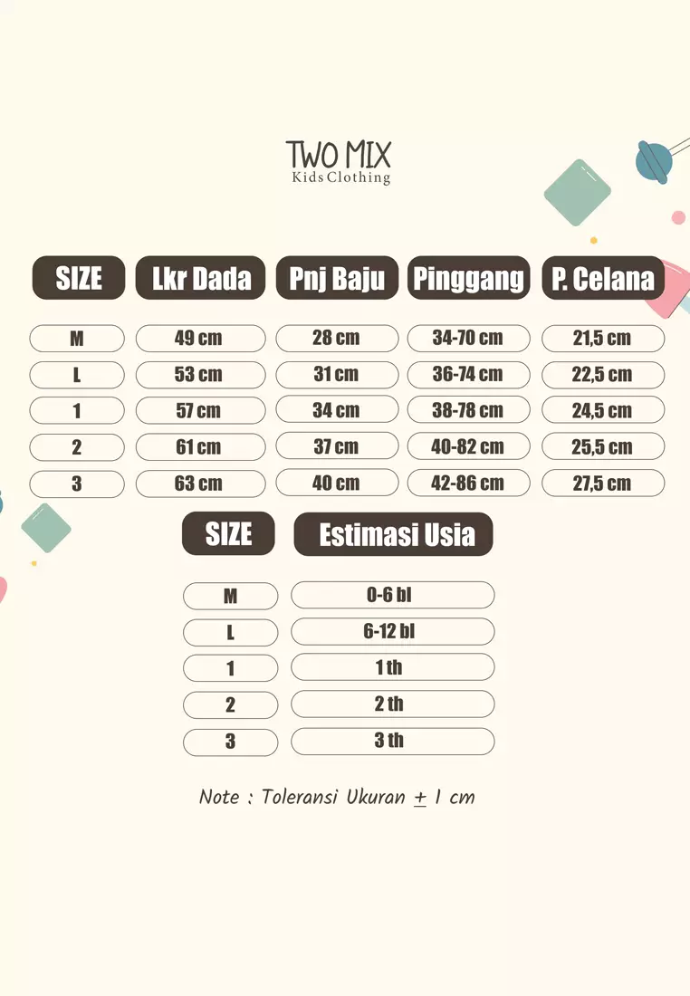 Two Mix - Baju Setelan Bayi Lucu Laki-Laki Celana Lengan Pendek Kaos Katun 0-3 Tahun 4363B Mineral Green