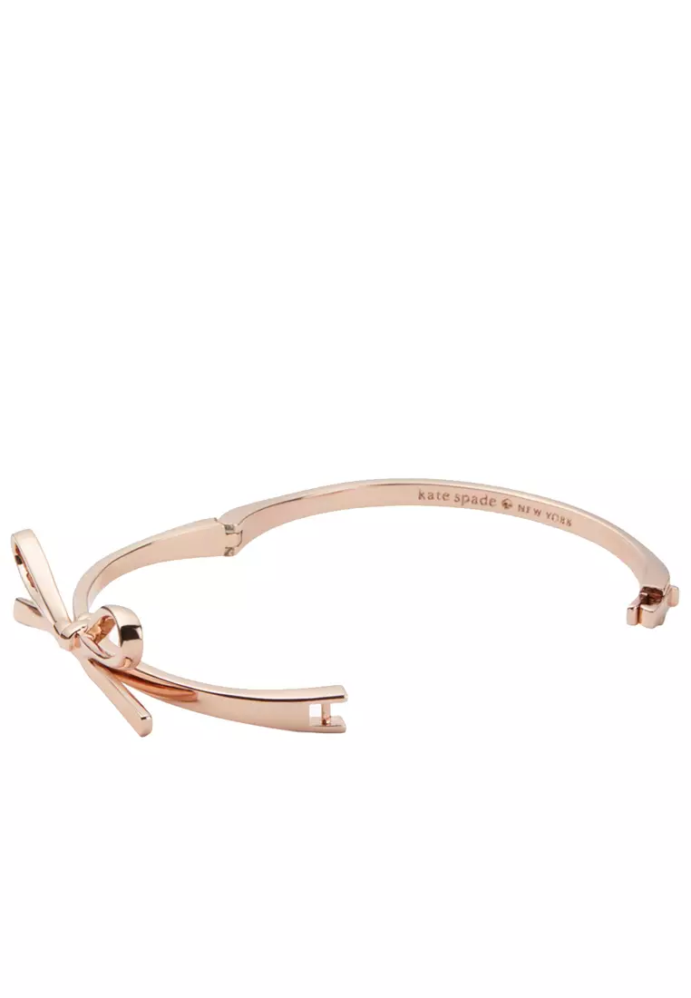 Skinny Mini Bow Bangle Bracelet in Rose Gold k9250
