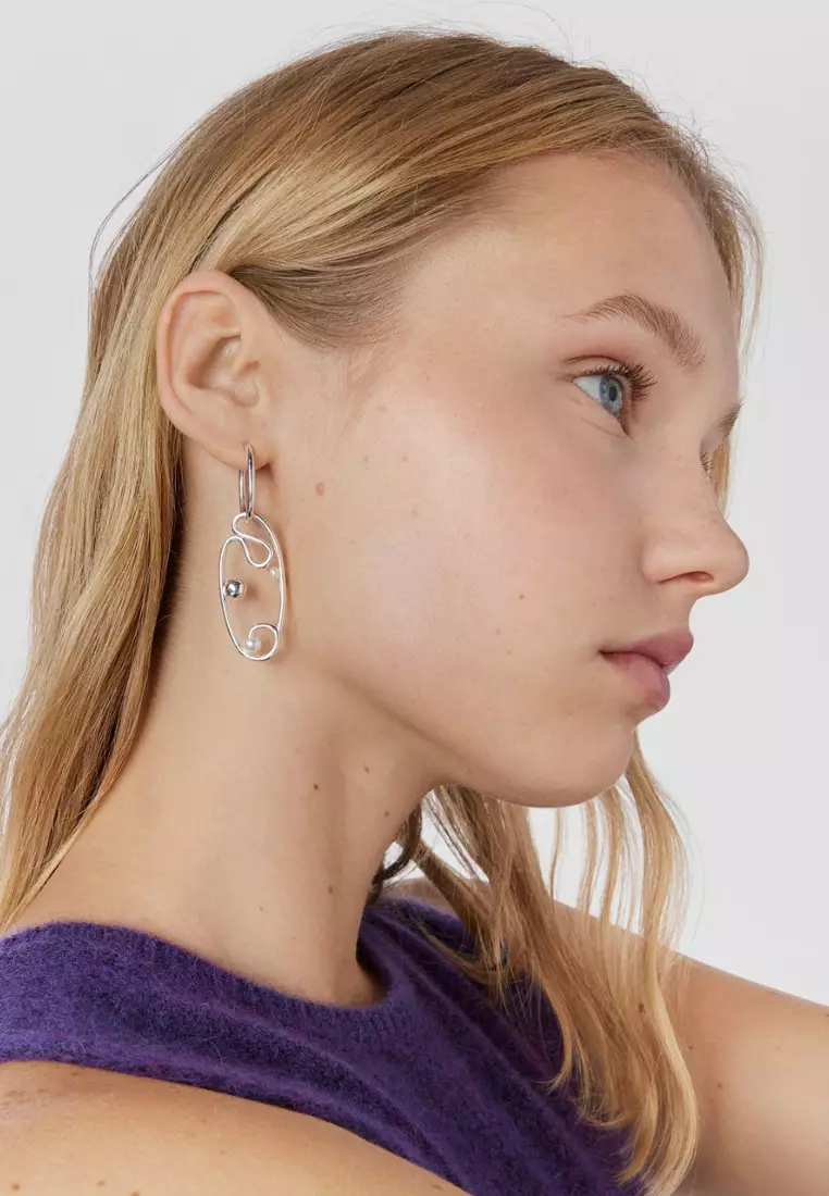 Tous TOUS Tsuri Silver Hoop Earrings with Cultured Pearls 2024 | Buy Tous  Online | ZALORA Hong Kong