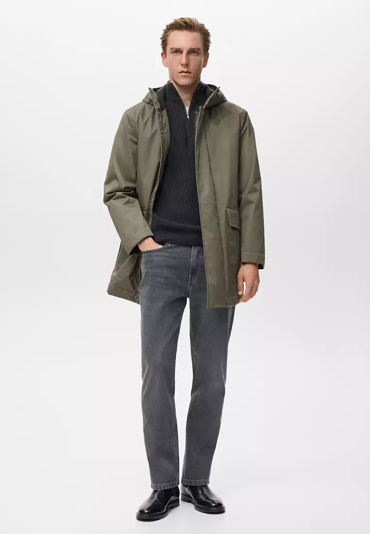 Quilted Parka With Water-Repellent Hood