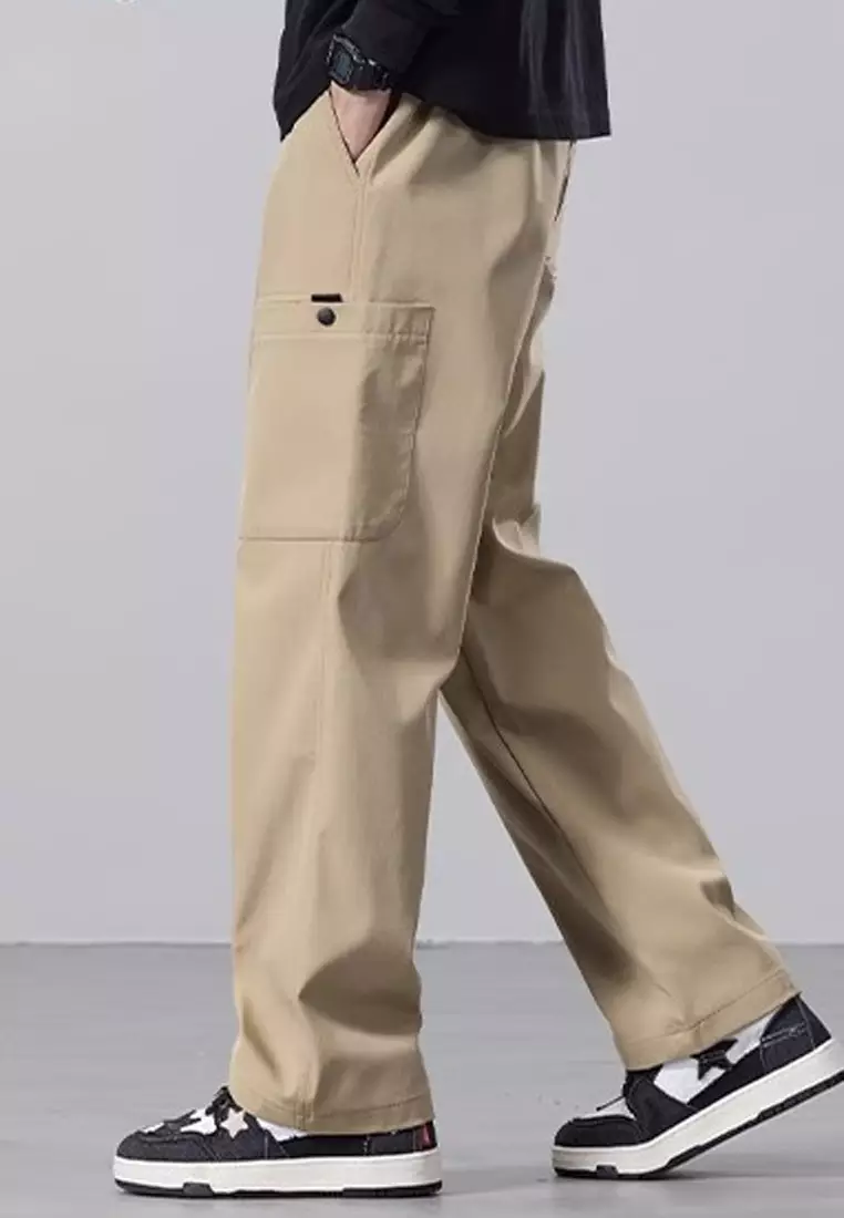 Drawstring Casual Cargo Trousers