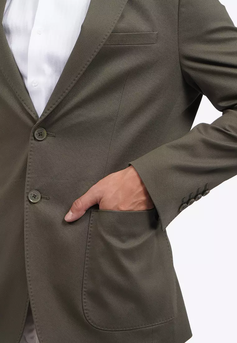 Textured Long Sleeve Blazer