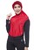 Attiqa Active red Long Runner- Red list Black , Sport Hijab 272A1AAB95E0F3GS_4