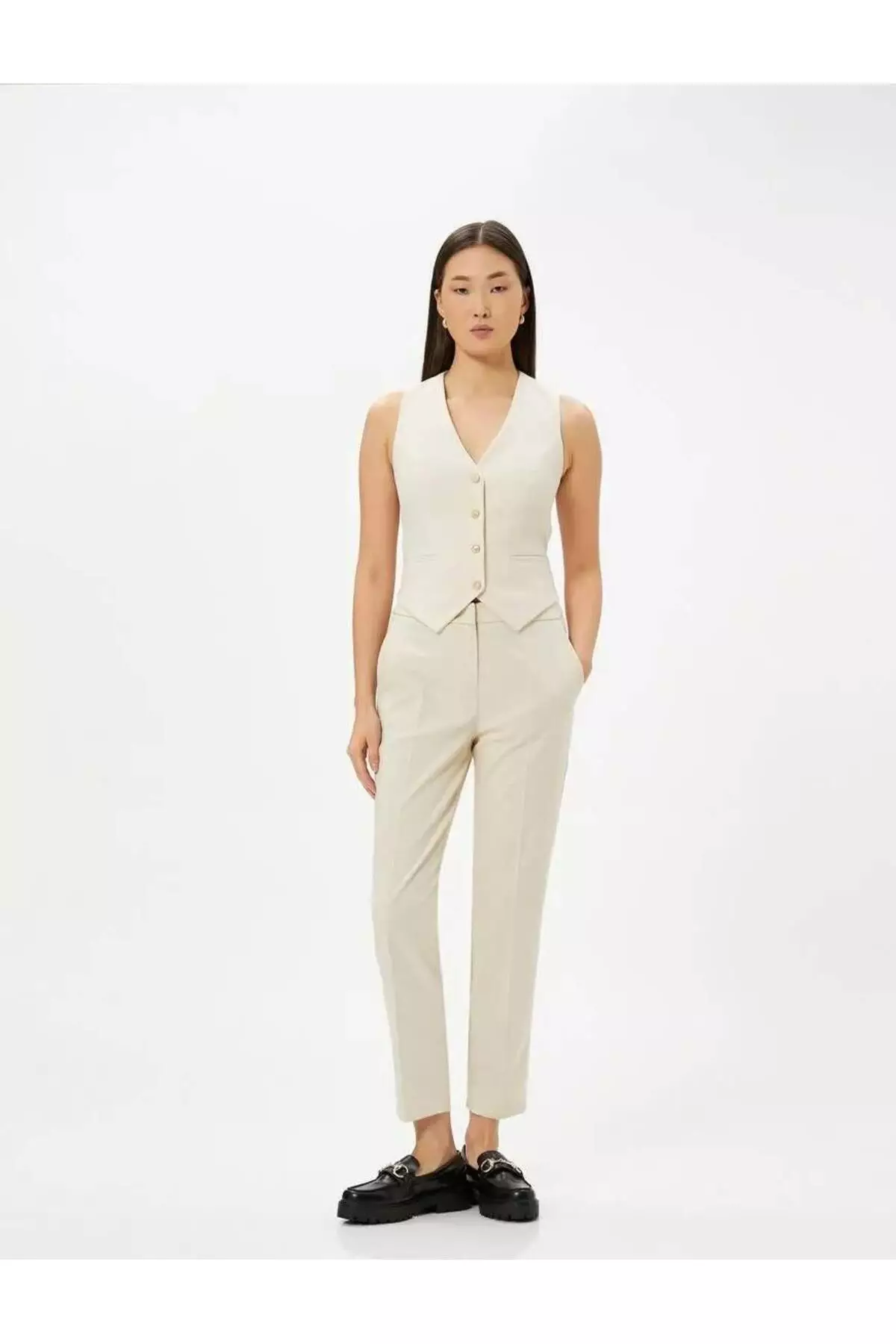 Cigarette Fabric Trousers