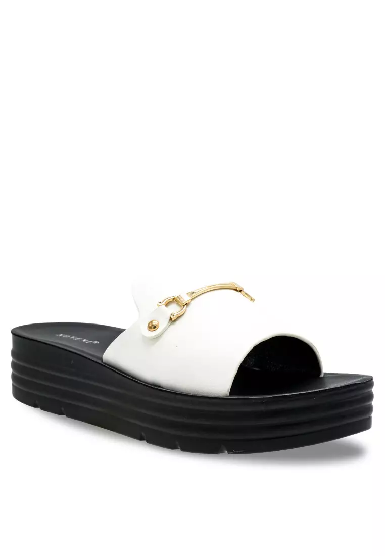 Women Faux Leather Strap Fashion Wedges - 240280100