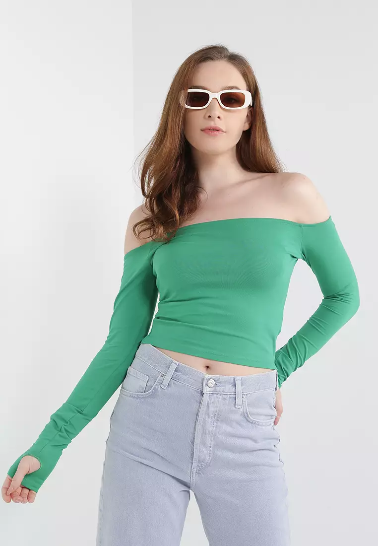 Monki off hotsell shoulder top