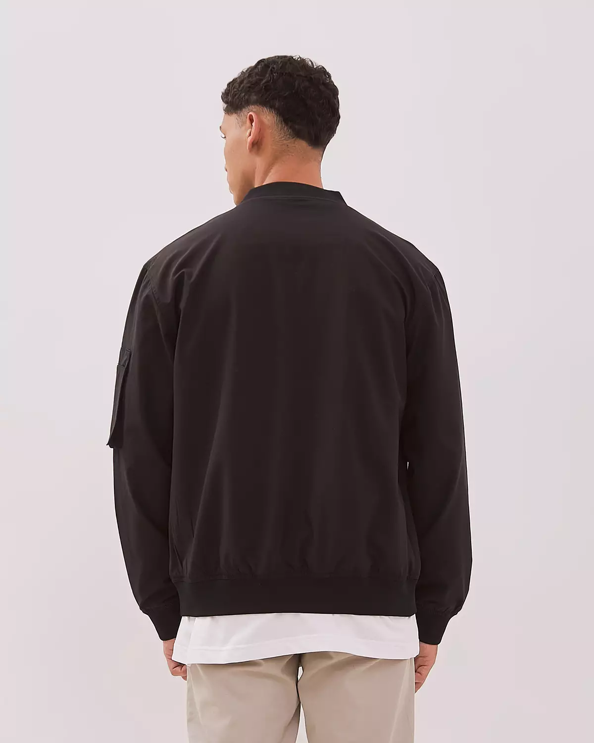 BLACK BOMBER JACKET FOR MEN