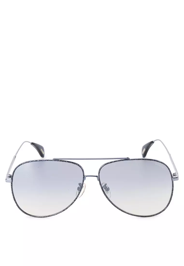 Retro Look Sunglasses - Blue