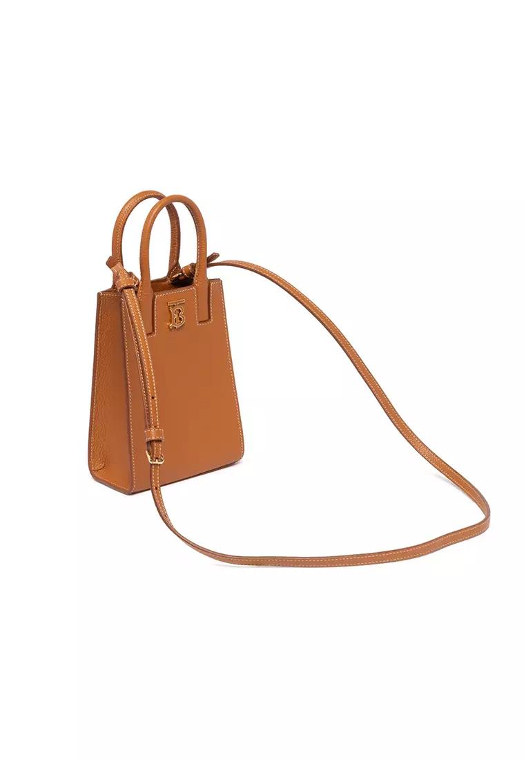 Grainy Leather Micro Frances Tote Warm Russet 80627021