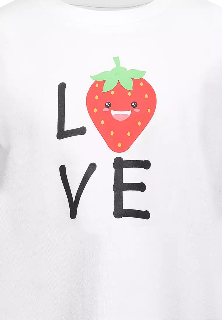 Qna Girl Carnicer T-shirt Pendek anak Putih