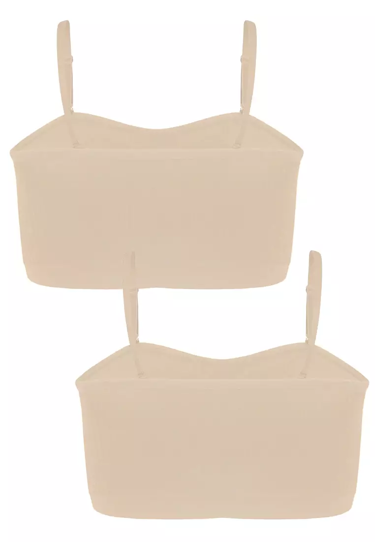 2-in-1 Pack Exquisite Trendsetter Functional Tube Bra in Skintone Women Underwear