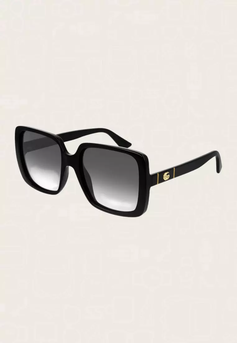 Gucci Grey Gradient Square Ladies Sunglasses