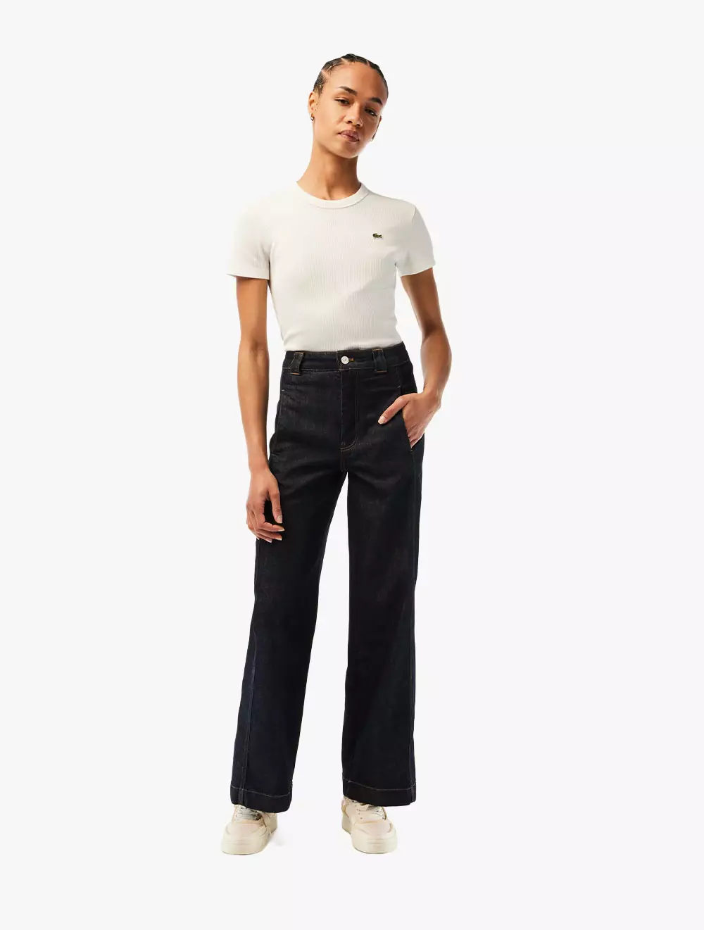 Lacoste Slim Fit Stretch Womens Navy Jeans