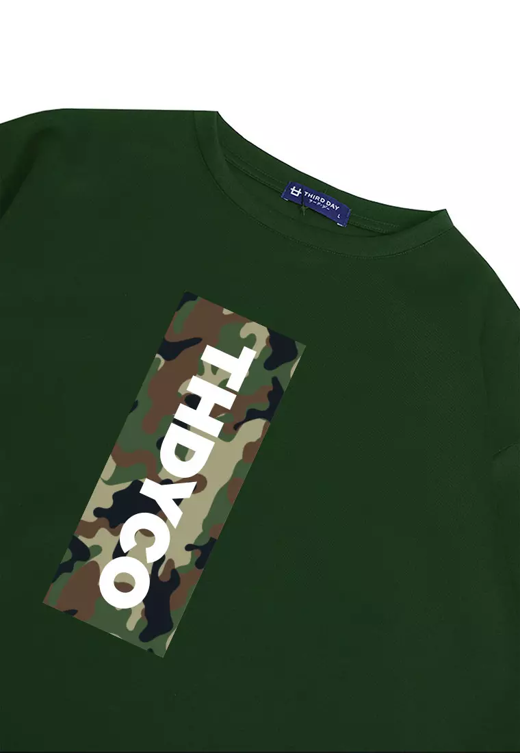 MTO39 kaos oversize army camo scuba bahan tebal kaos distro pria thdyco navy