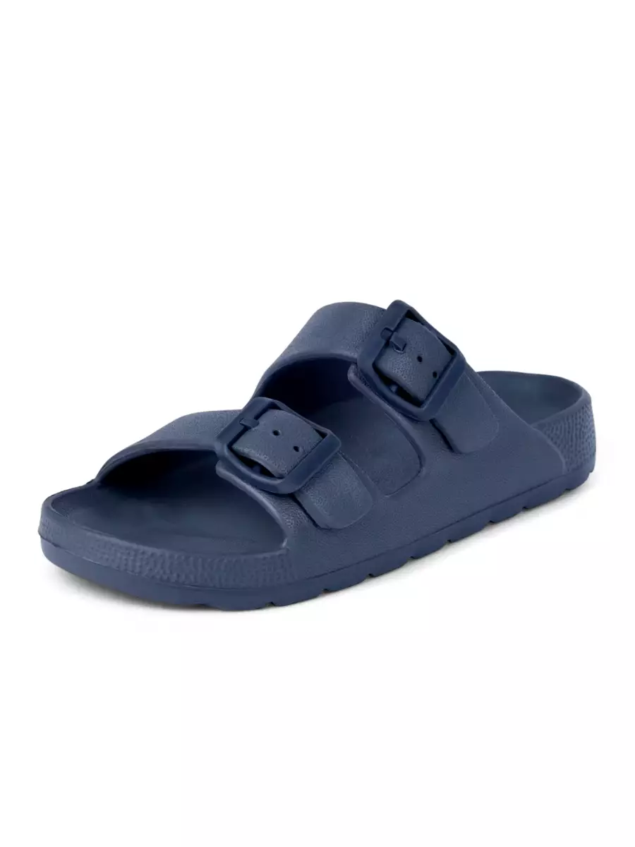 Boys Buckle Slides - Sandal Anak Laki (Biru)