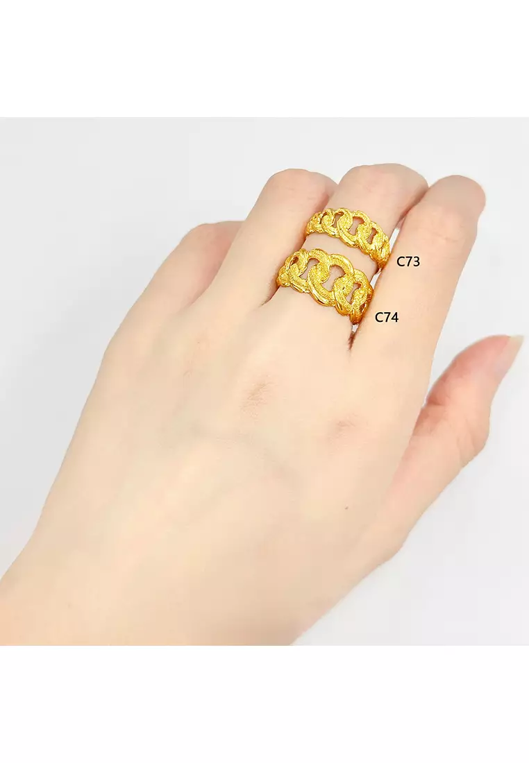 375/9K Gold Coco Ring C73