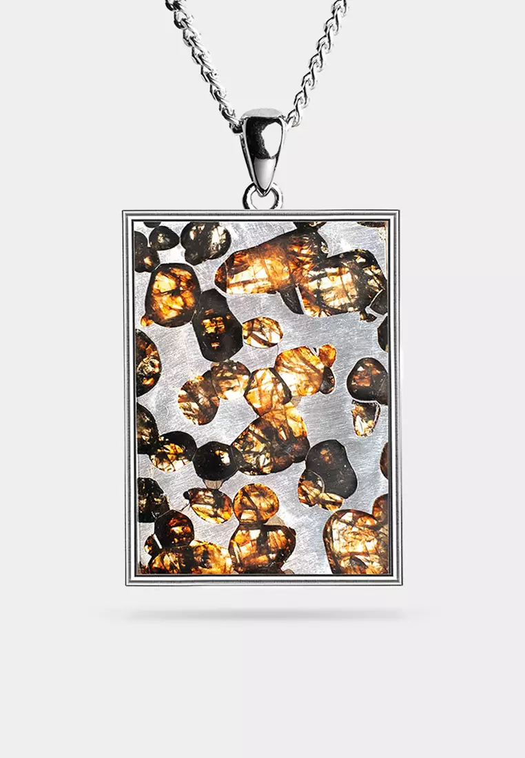 Compact Sericho Pallasite Meteorite Pendant
