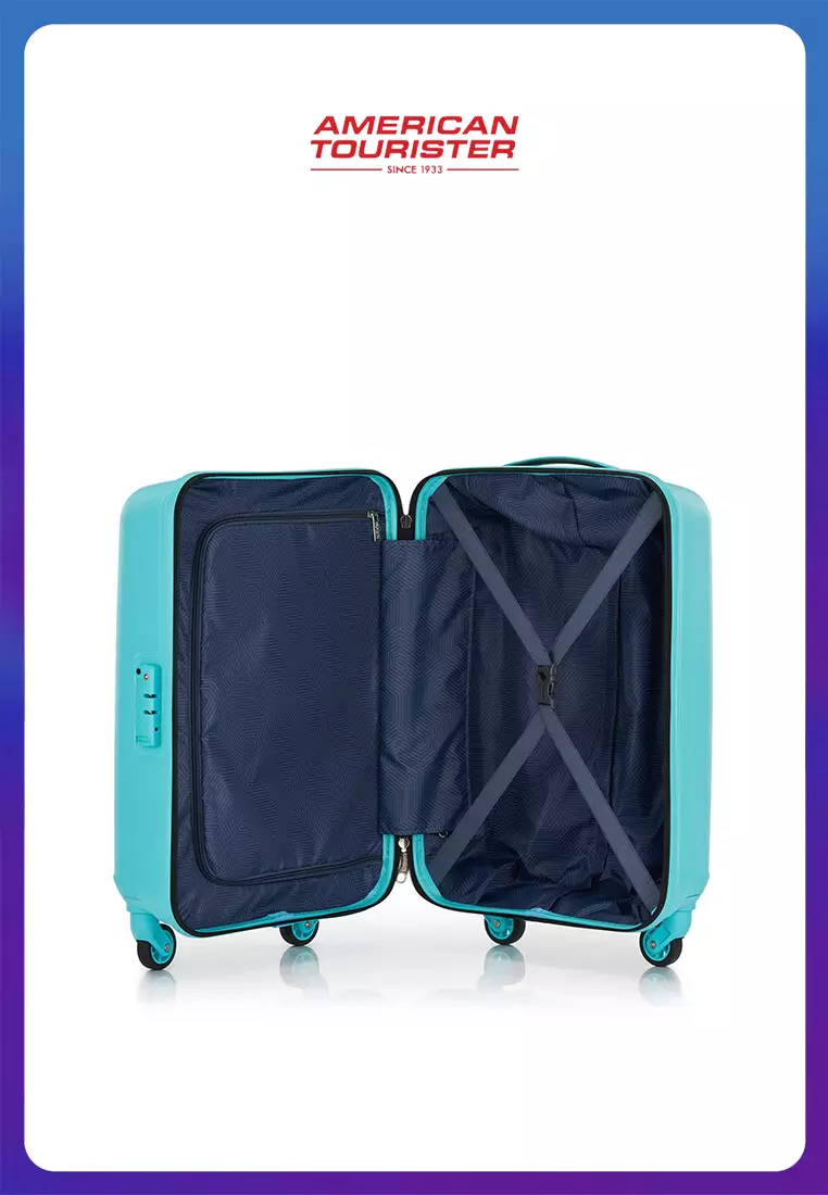 American Tourister Koper Hardcase Ellipso Cabin 20inch - Aqua Blue