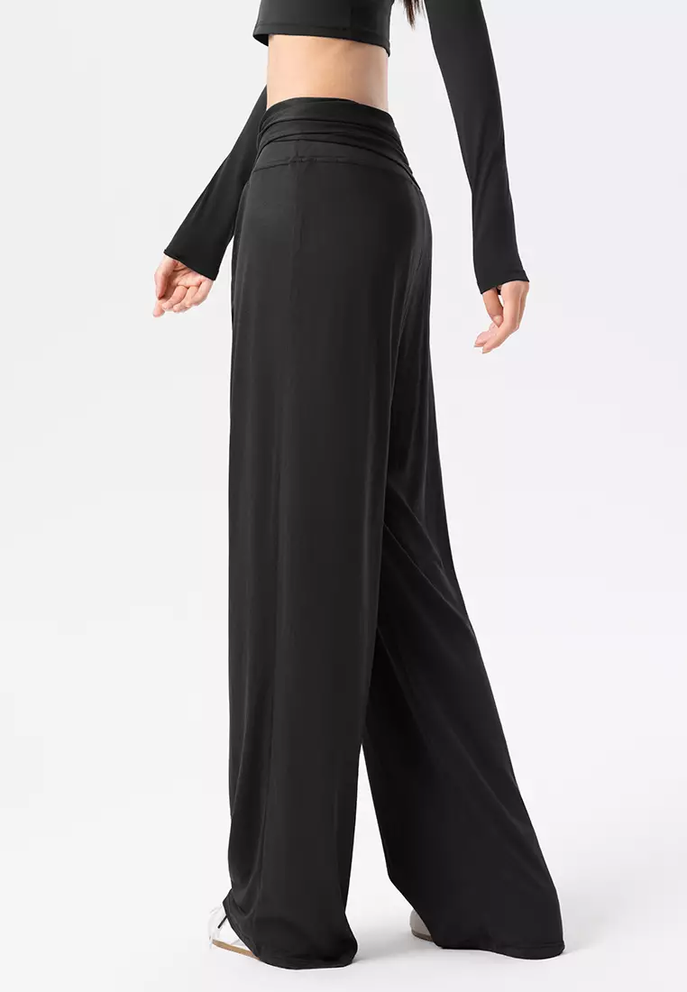 Low Waist Draped Wide Leg Pants DSG-DWL125601