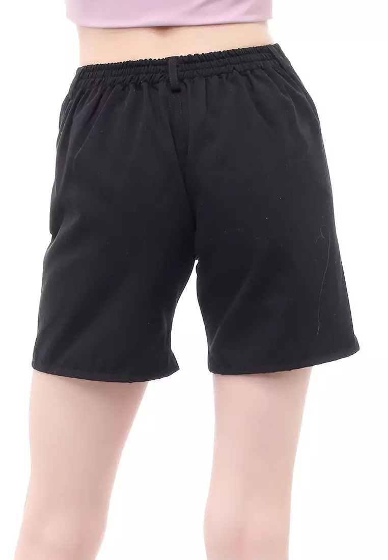 Madoc Short Pants Celana Pendek Kasual Wanita Korean Style Material Cotton ORIGINAL - Black