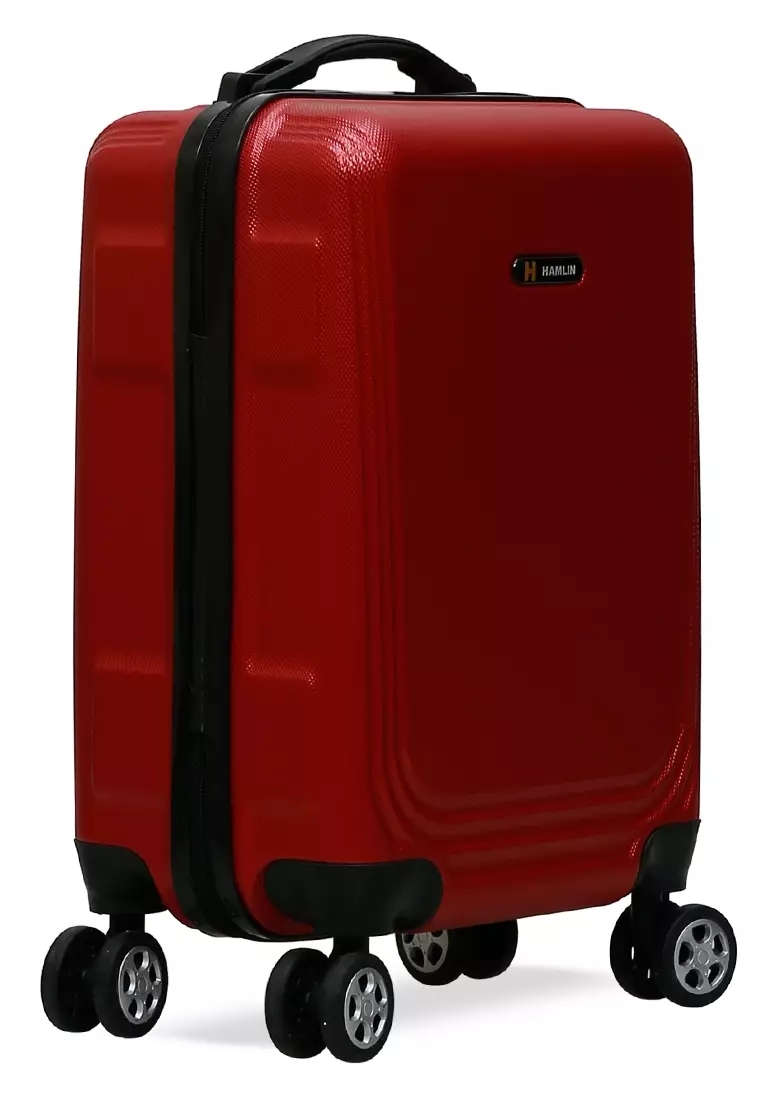 Caroline Koper Hardcase Unisex Size 18 Inch Tas Travel Large Compartment Material ABS+PVC Coated ORIGINAL - Red