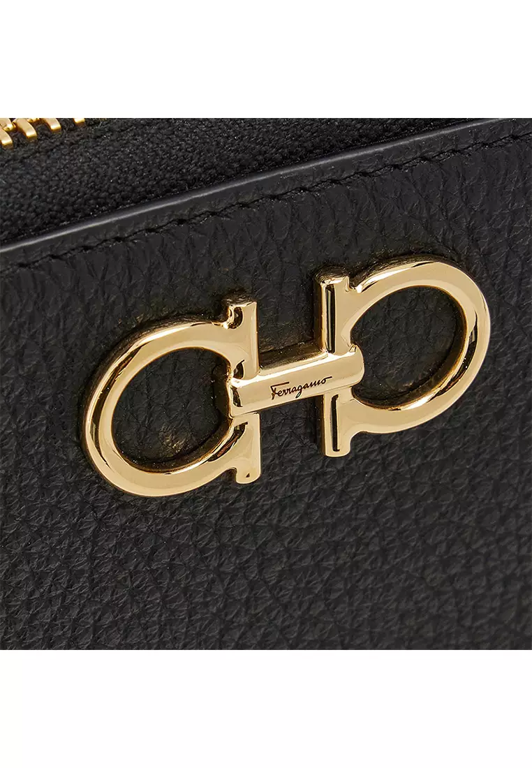 Gancini Card Case Small Wallet Black 758664