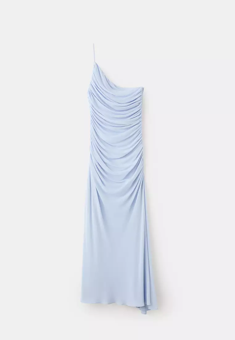strapless open back dress Strapless Pleated Ruffle A-Line Homecoming Dress – FancyVestido main image 1