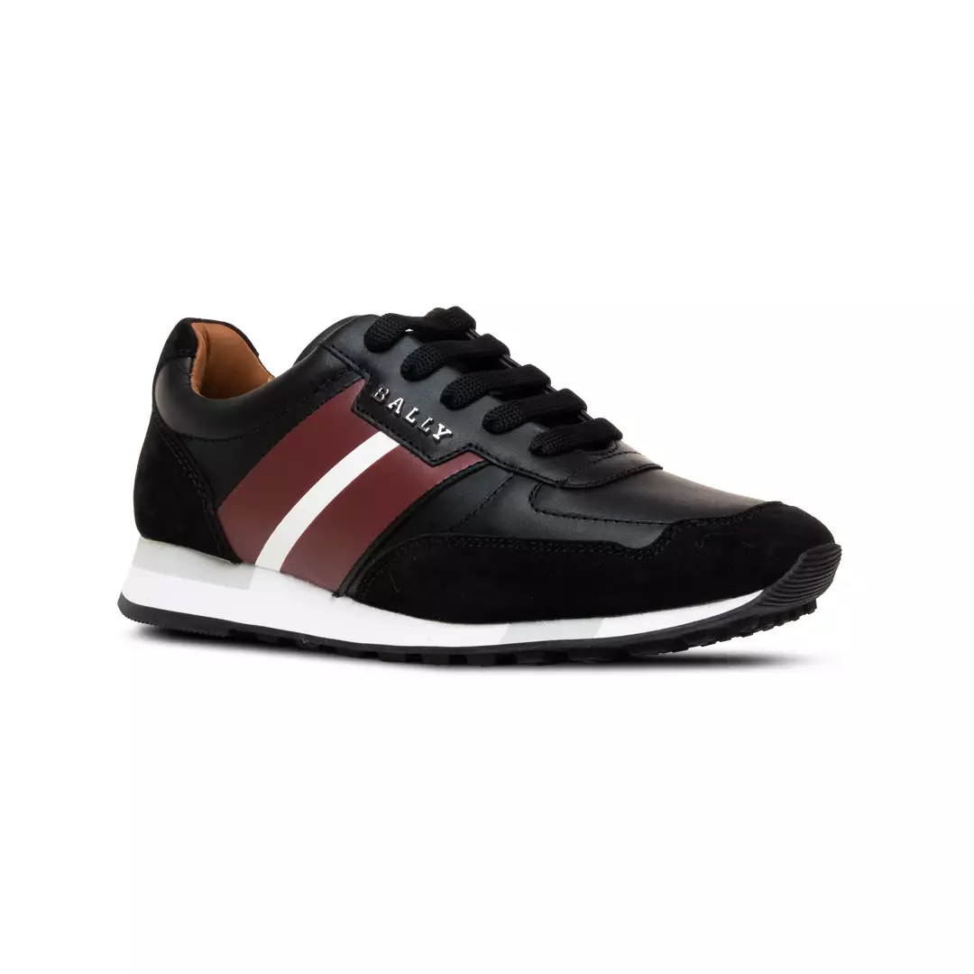 Glendy O Leather Sneakers - Black