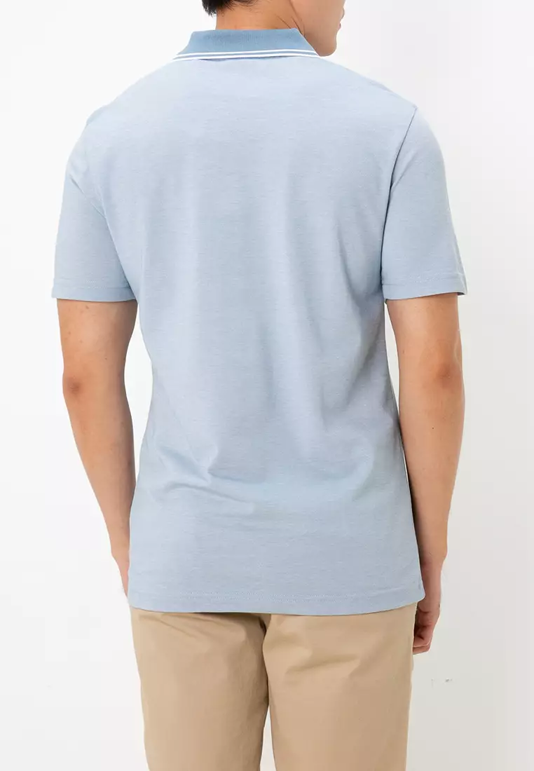 Oxford-Pique Polo Shirt - BOSS Orange