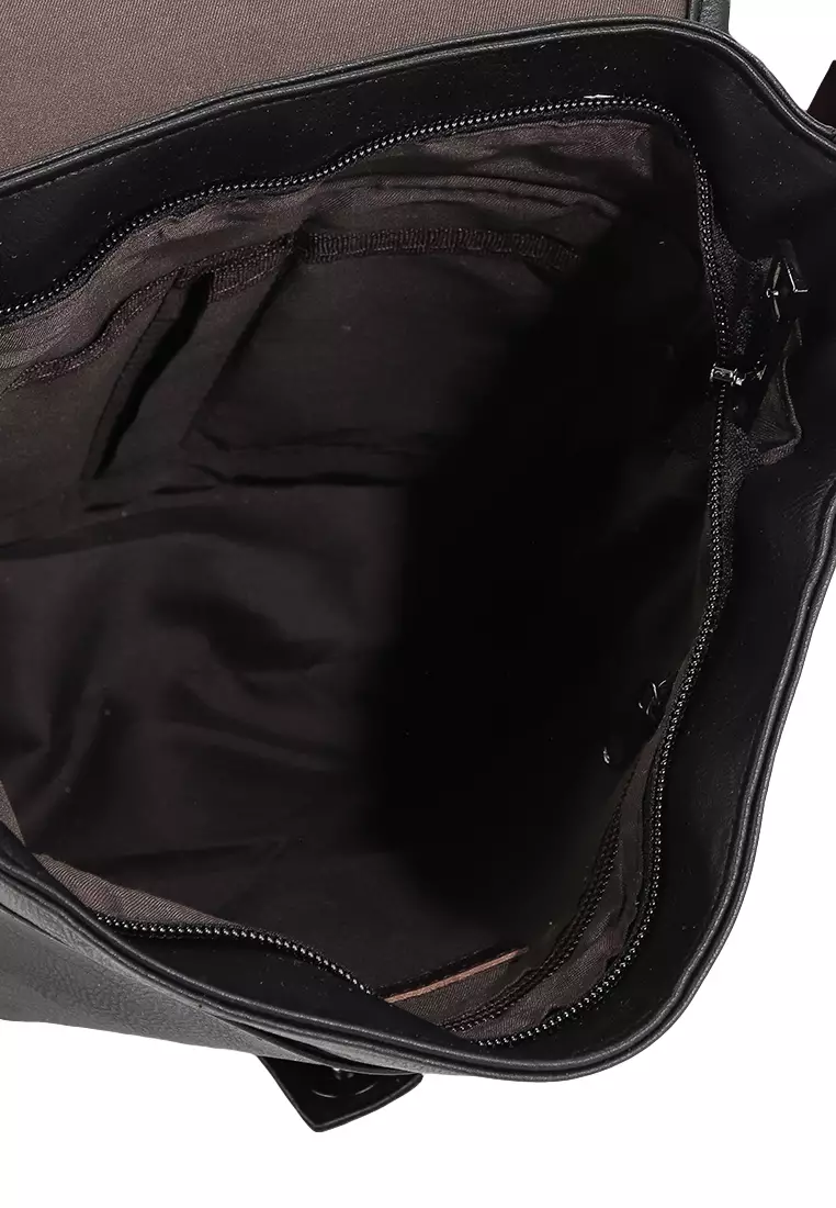 Distressed Leather Hunter Crossbody Bag