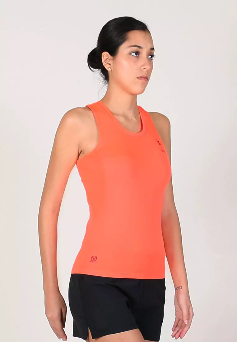 Amnig Women Essential Performance Singlet (Orange)