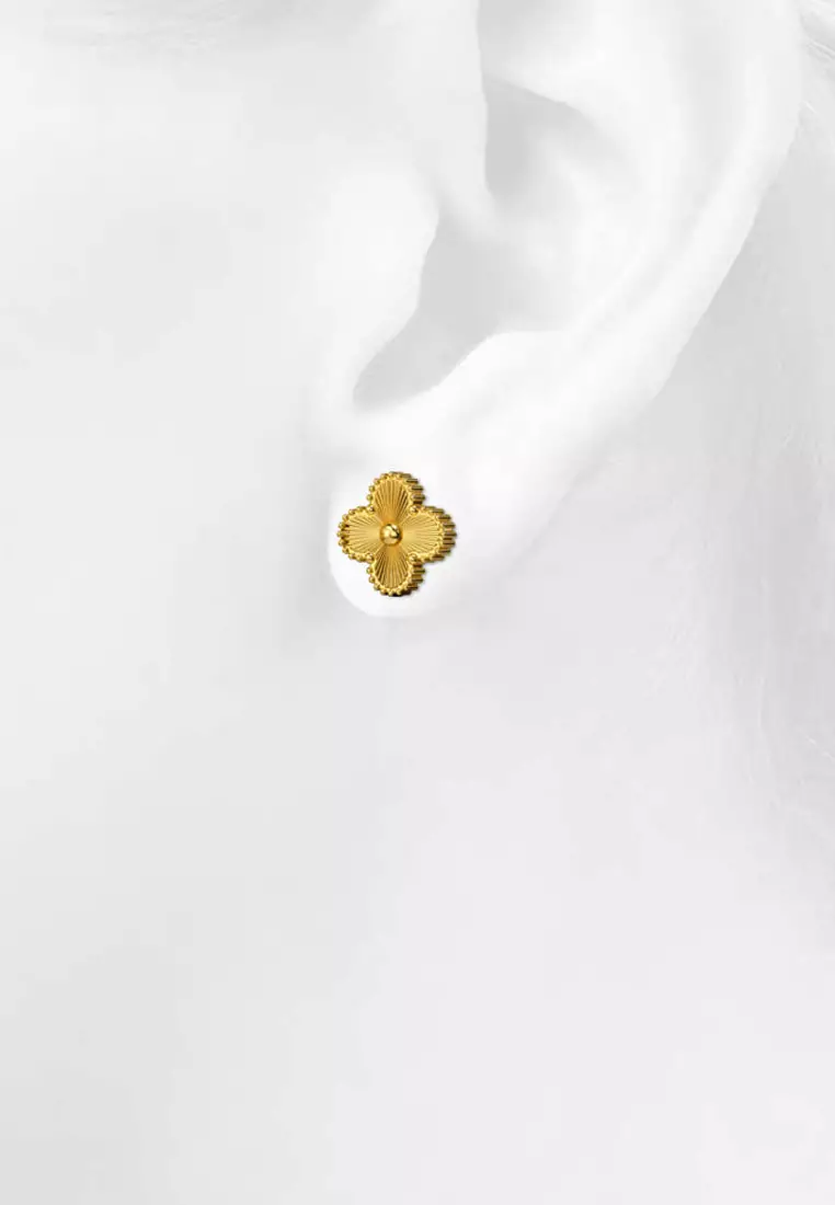 Golden Clover Earrings