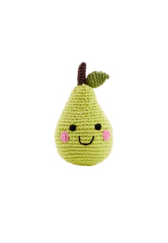 E&S Blessing Pebble Child Friendly Fruit Rattle - Pear 7238AES7390754GS_1