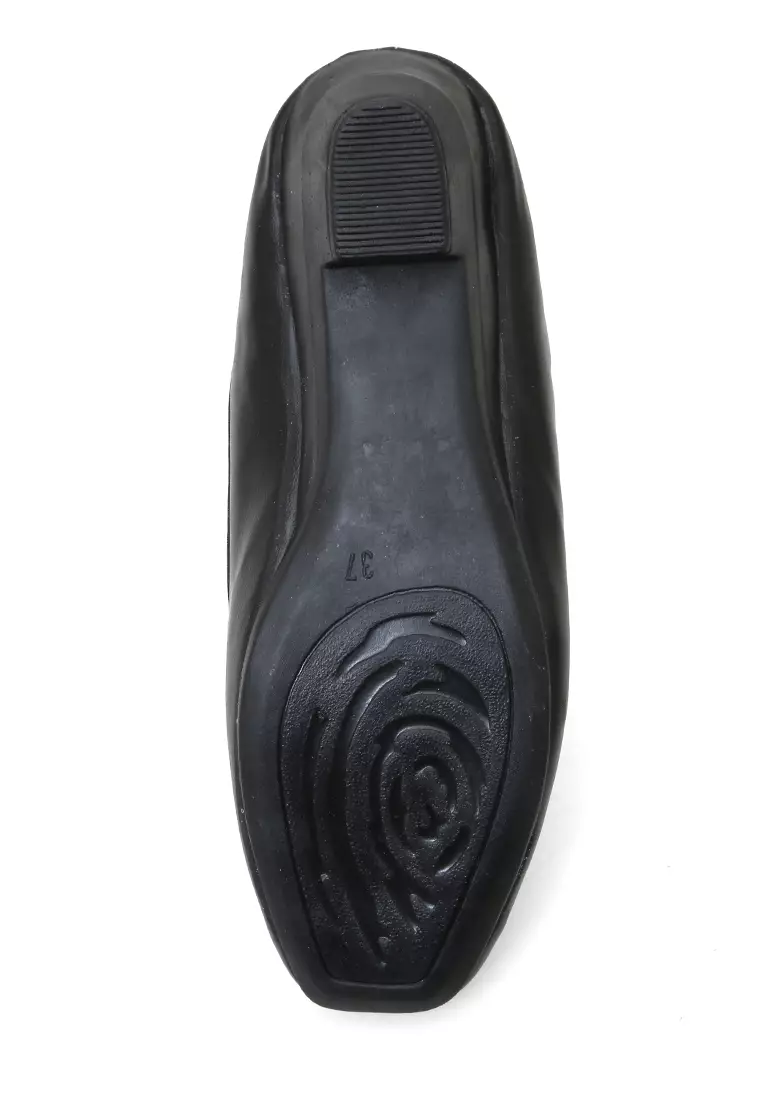 Wedges Tinggi Wanita Kerja Formal Casual - Hitam