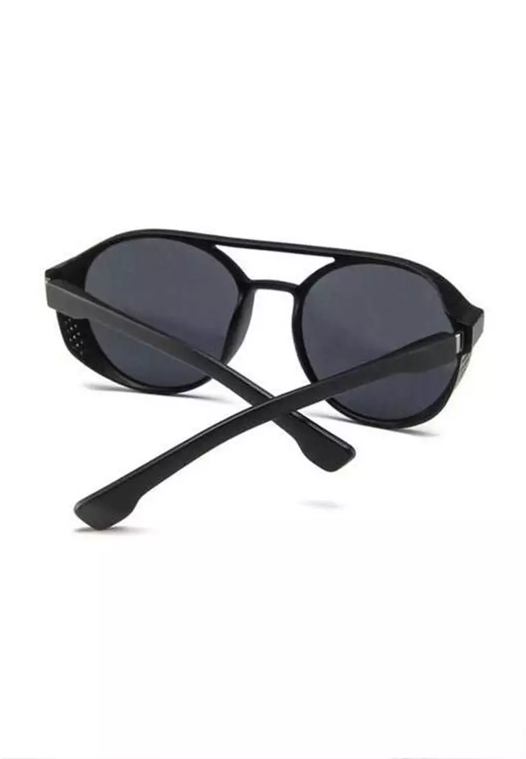 Derian Kacamata Classic Steampunk Sunglasses Unisex Casual Material PC ORIGINAL - Black