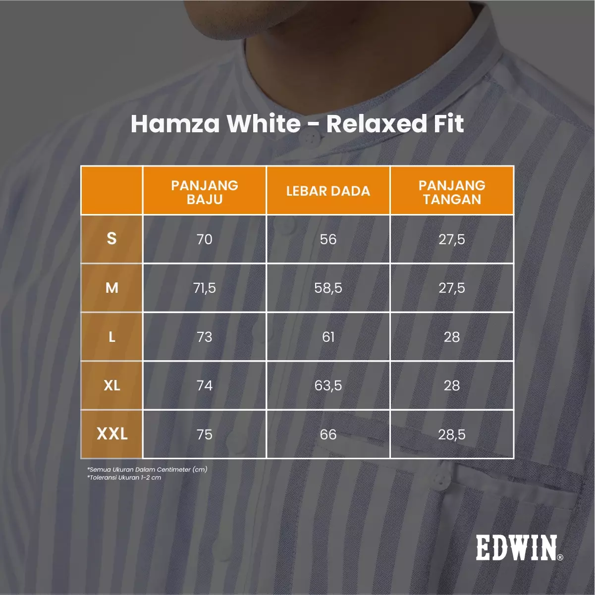 Kemeja Koko Pria Lengan Pendek HAMZA WHITE Baju Muslim Pria