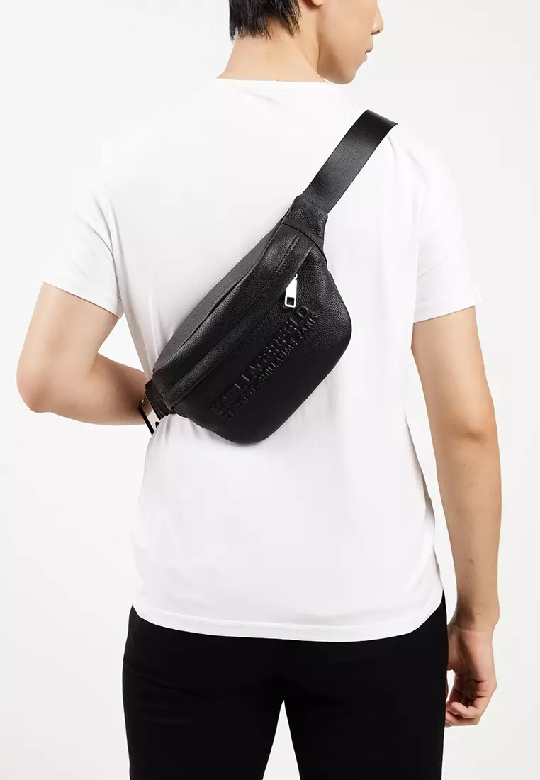 K/Rue St-Guillaume 皮革腰包