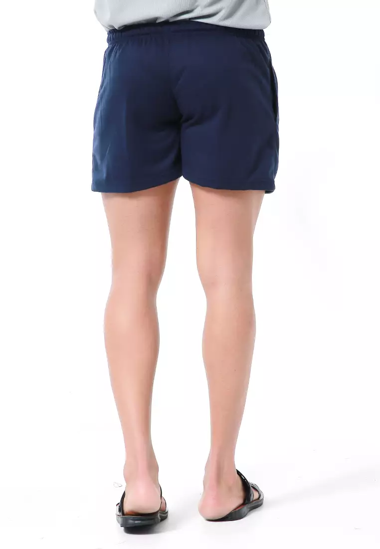 Halburt Celana Pendek Santai Pria Boxer Motif Polos Material Baby Terry ORIGINAL - Navy