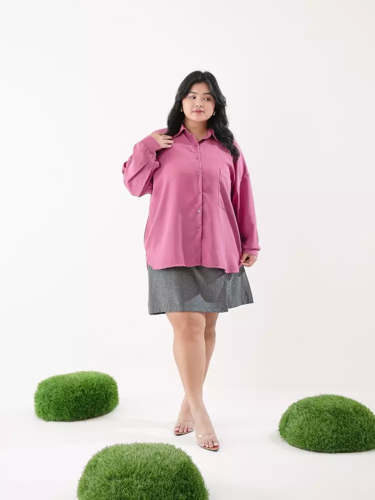 xtramiles Ladies shirt lucius oversized shirts dusty rose