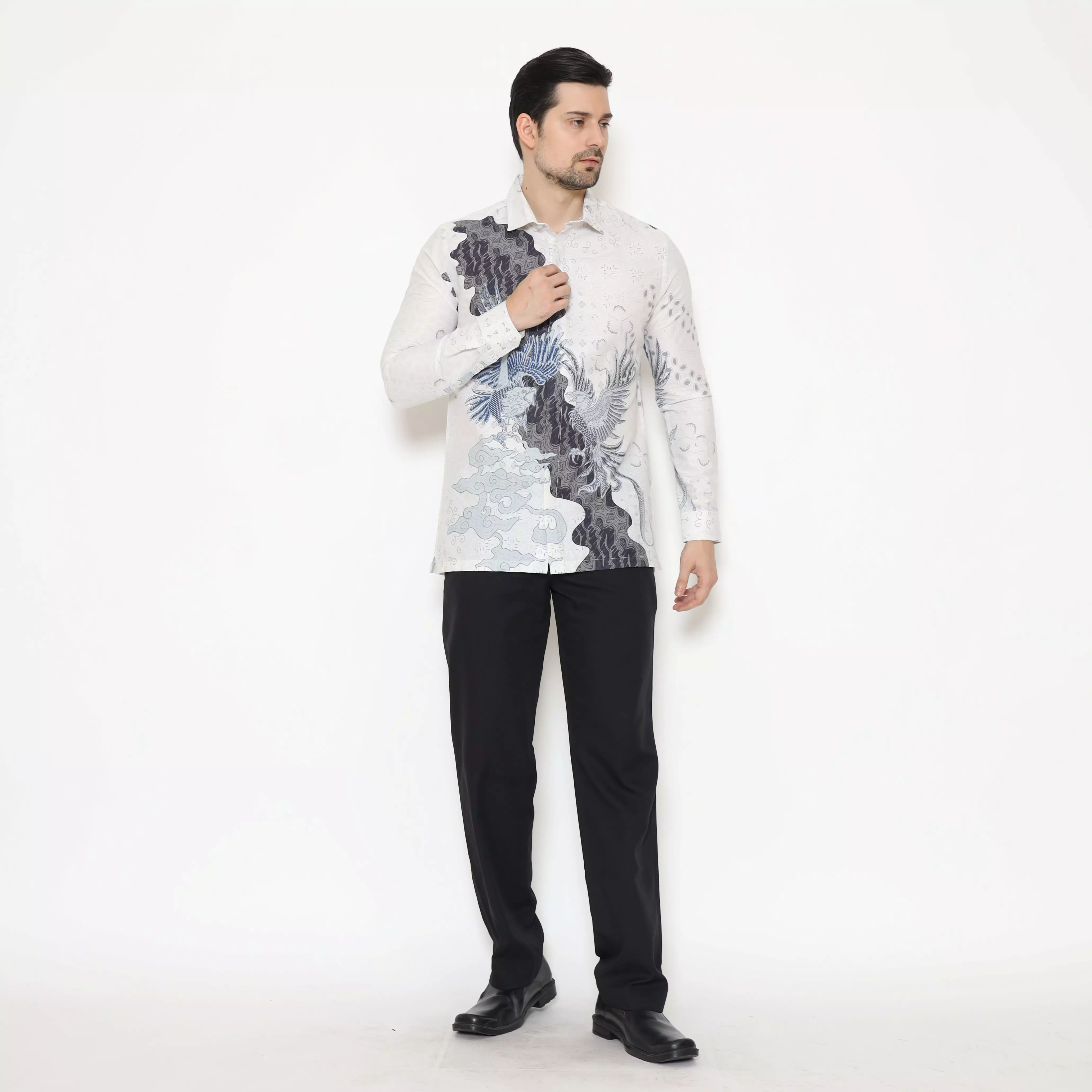 MAGINOT ERDA Batik Pria Slim Fit Lengan Panjang