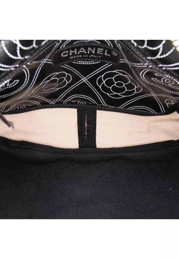 Pre-Loved Chanel Coated Canvas Camellia Logo Camera Bag