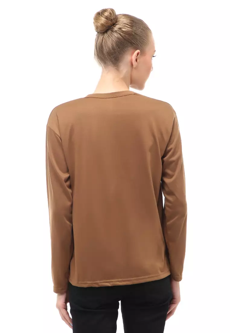 Dreama Kaos Oversized Long Sleeves Atasan Wanita Relaxed Fit - Mopan LYSB