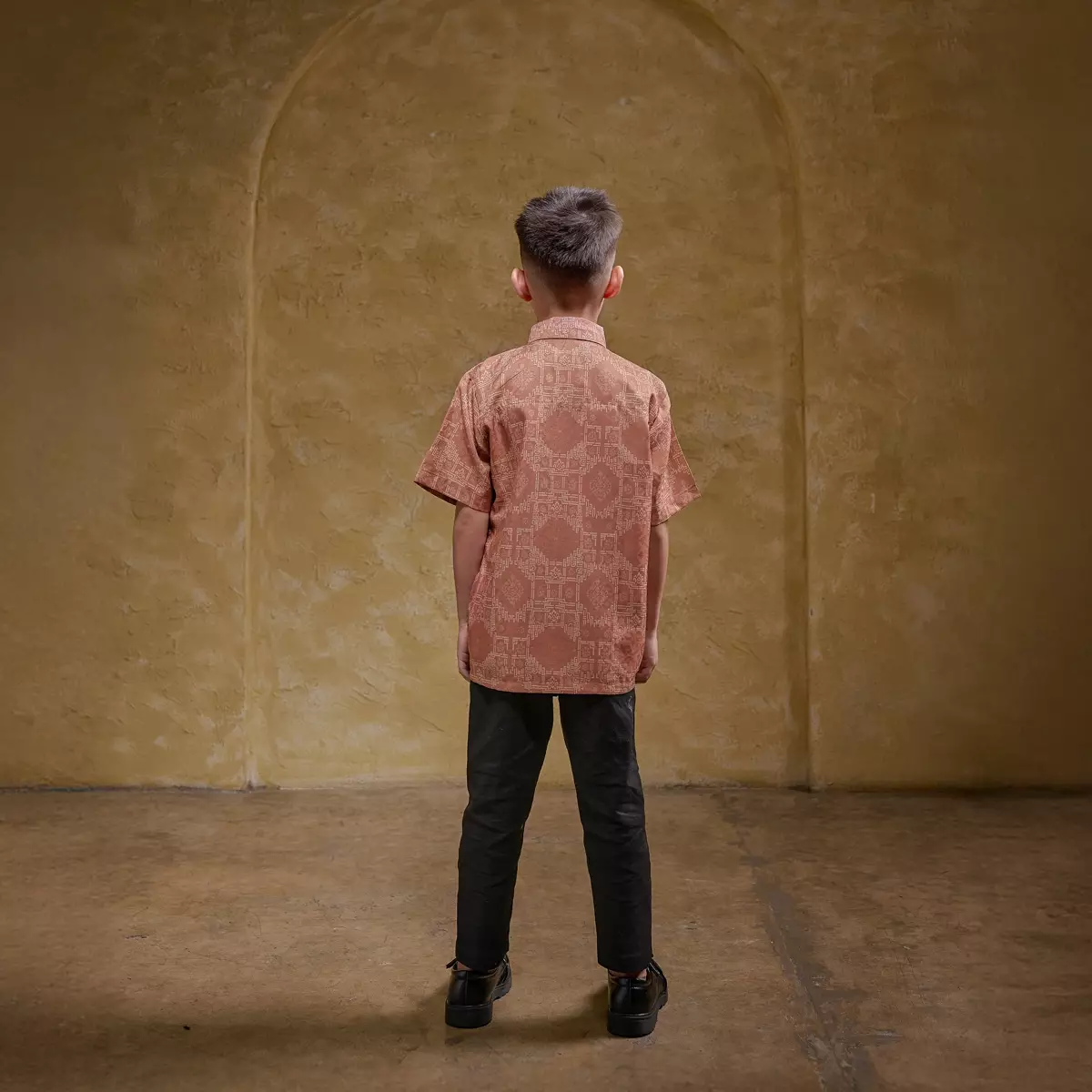 ZM Zaskia Mecca - Lais Copper Kemeja Koko Anak Pria - Teman Serumpun - Edisi Laos