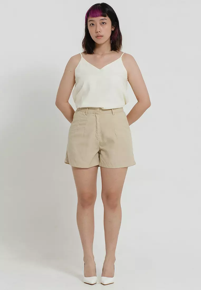 TENCEL™ Basic Shorts in Creme