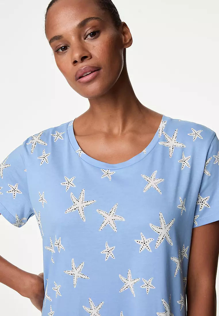 Cotton Modal Printed Nightdress