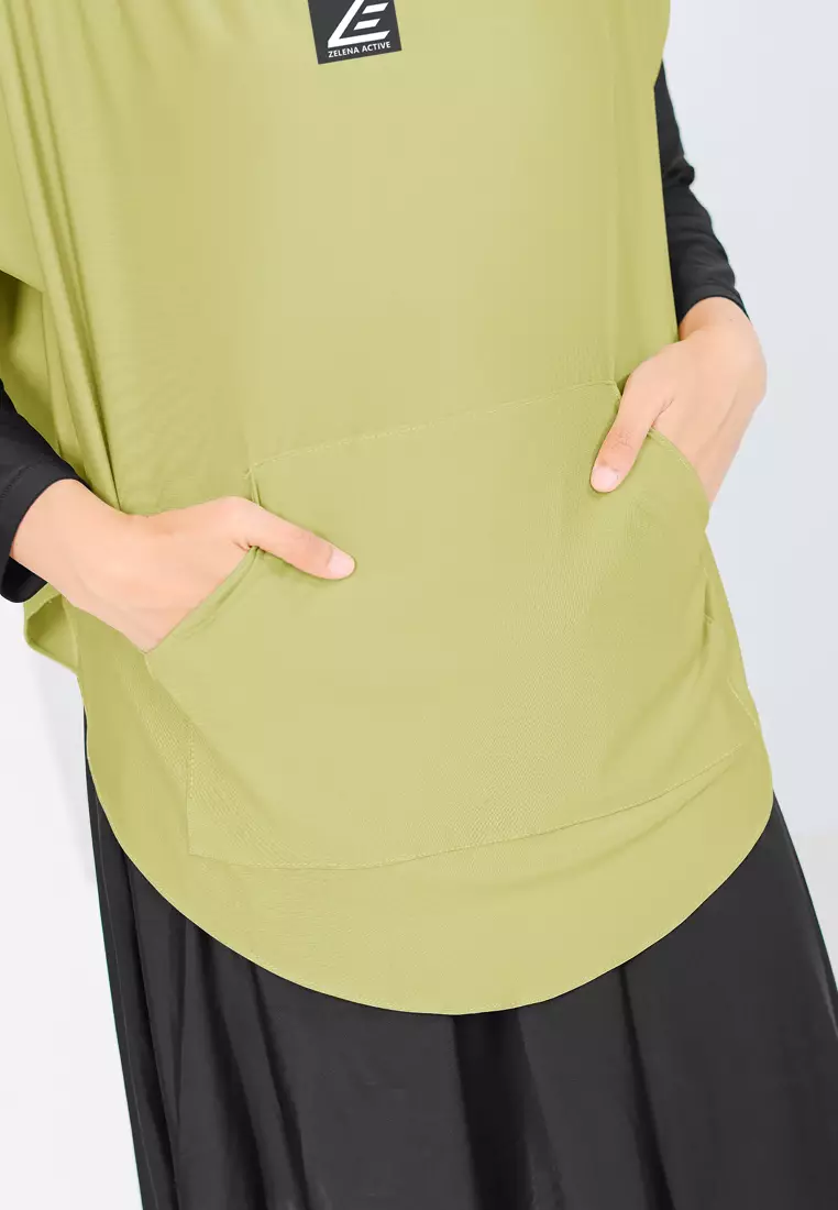 Zelena - Vivian Sport Hijab | Rompi Hijab Vest Olahraga - Lime