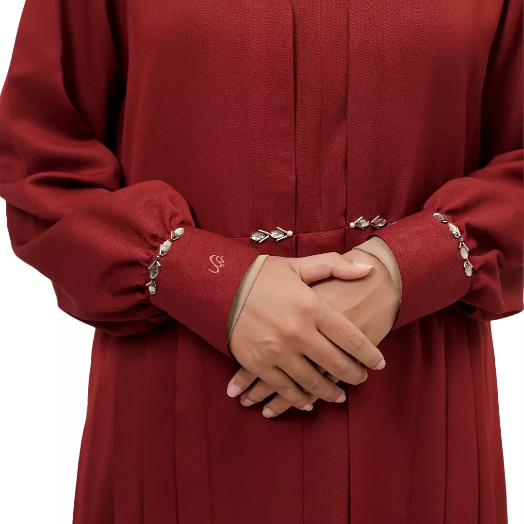 Rabbani - Dress Muslim Wanita Dewasa Couple Haneya Exclusive - Merah Maroon