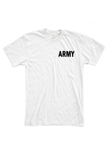 MRL Prints white Pocket Army T-Shirt Frontliner E3294AA1E75026GS_1